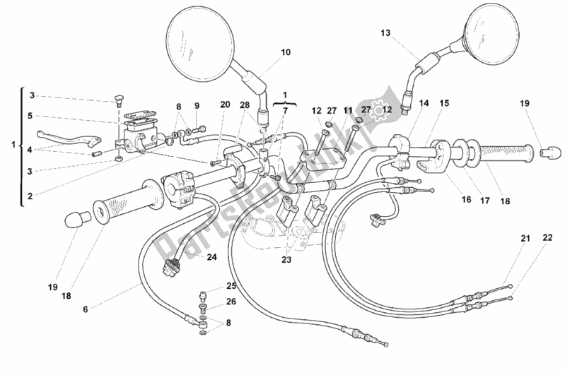 Wszystkie części do Kierownica Ducati Monster 600 Dark City 1999